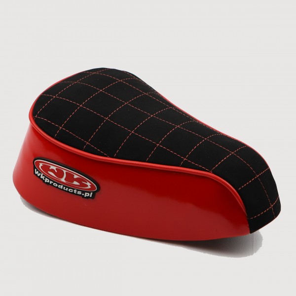 Speedway Sitz Oberfläche weich abgenäht 8 cm hoch schwarz/rot